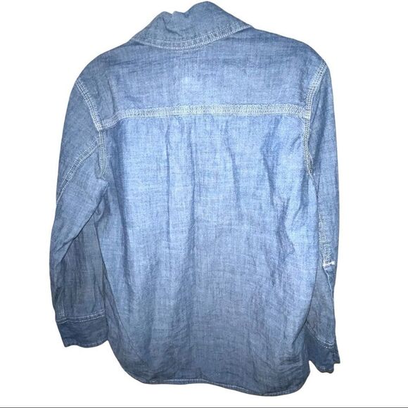 Land’s End Lightweight Denim Button Down Shirt - Kids' Size‎ S (8) - Picture 5 of 5